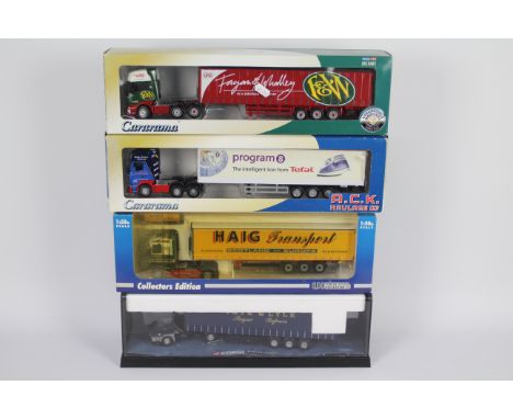 Corgi - Cararama - Universal Hobbies - 4 x boxed trucks in 1:50 scale including Leyland DAF curtainside in Tate &amp; Lyle li