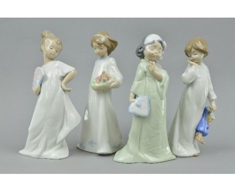 FOUR NAO FIGURES, to include 'Pretty Poses' No.1483, 'Finale Pose' No.1455, 'My Rag Doll' No.1108 etc (4)