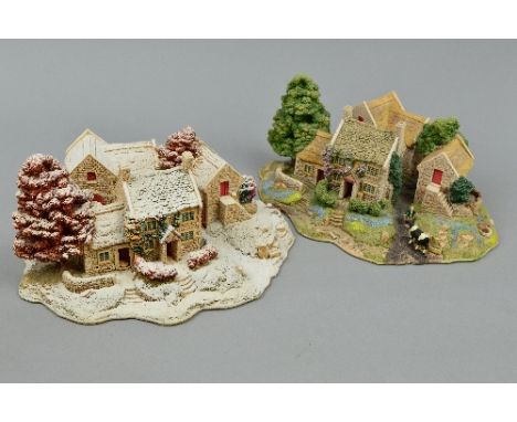 TWO BOXED LILLIPUT LANE SCULPTURES, 'First Snow At Bluebell' limited edition No.1198/3500, with certificate and 'Bluebell Far