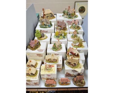 TWENTY LILLIPUT LANE SCULPTURES FROM THE ENGLISH SOUTH EAST COLLECTION, (brown backstamp and seventeen boxed), 'Saxon Cottage