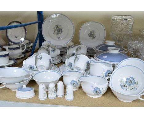 SUSIE COOPER 'GLEN MIST',  a comprehensive twelve piece dinner service, comprising of cups, saucers, plates, tureens and soup