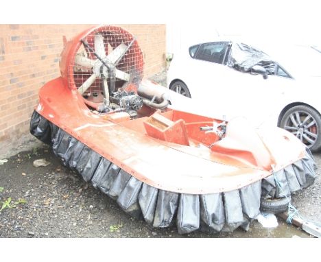 A FIBRE GLASS HOVERCRAFT, with 3ft fan blade and a 436cc Bombardier engine (untested, sd) (viewing is advised)