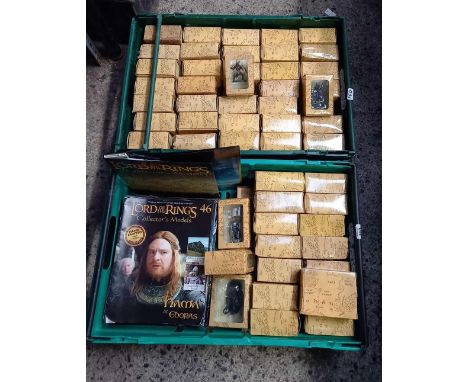 2 CARTONS OF 'LORD OF THE RINGS' LEAD PAINTED FIGURES &amp; MAGAZINES (105)