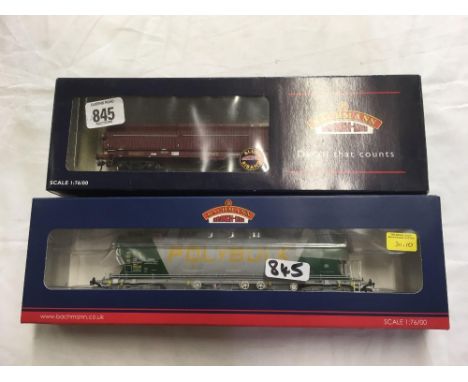 BACHMANN 100 TON STEEL COIL CARRIER &amp; A COVERED BOGIE HOPPER WAGON