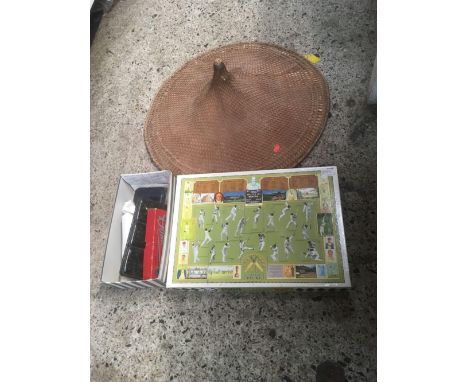 COOLEE HAT, CRICKET GAME &amp; WATER COLOUR PAINT TINS