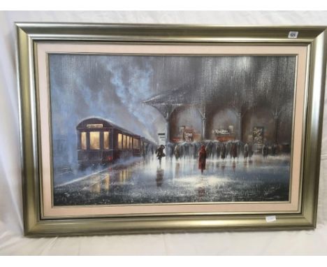 LARGE LIMITED EDITION FRAMED PRINT, TITLED  'RIGHT HEAR WAITING FOR YOU' BY GEFF ROWLAND NO. 129/150 WITH CERTIFICATE OF AUTH