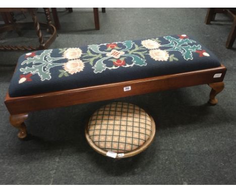 LONG TAPESTRY FOOT STOOL &amp; ROUND TAPESTRY FOOT STOOL