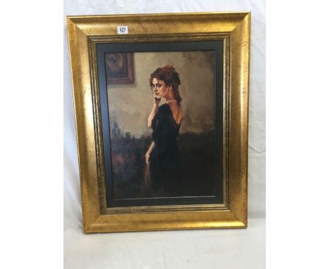 LARGE F/G LIMITED EDITION PRINT, 32/150 TITLED 'THOUGHTS OF YOU' BY MARK SPAIN WITH CERTIFICATE OF AUTHENTICITY, 28" X 22" OV