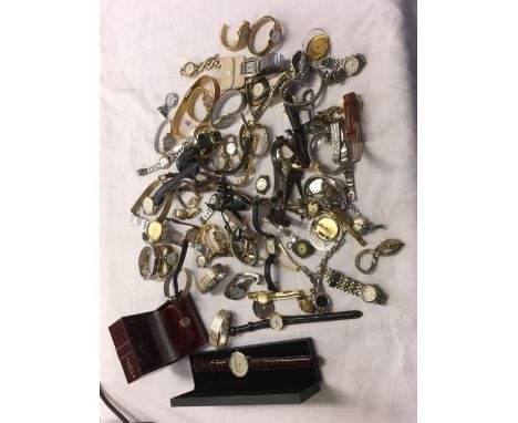CARTON WITH MISC LADIES &amp; GENTS WATCHES INCL; ROTARY, LORUS, TIMEX