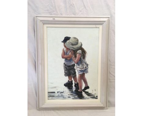 LARGE FRAMED LIMITED EDITION PRINT, 17/195, TITLE 'ITS A MAN THING' BY KEITH PROCTOR, 31" X 24" OVERALL