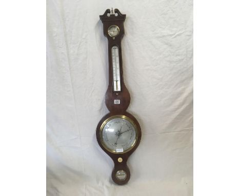 MAHOGANY BANJO BAROMETER