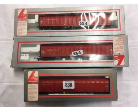 3 BOXED LIMA RAILWAY WAGON'S