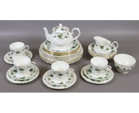 A four part Duchess tea/dinner service in the ivy design.