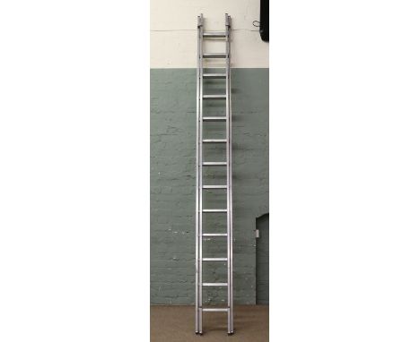 An alluminium two section ladder.
