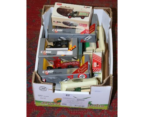 A selection of model Diecast vehicles made by Corgi and Lledo, 15 in total.