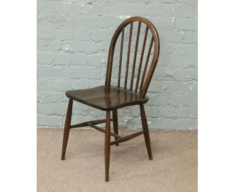 A mid C20th Ercol dining chair with H stretcher.