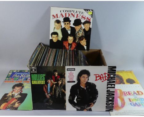 A Collection of Over 100 LP Records to Include Madness, Michael Jackson, Adam and the Ants, Rod Stewart, Bread etc 