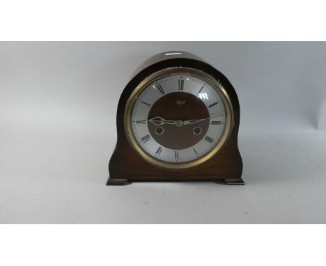 An Edwardian Walnut Cased Smiths Enfield Mantle Clock 