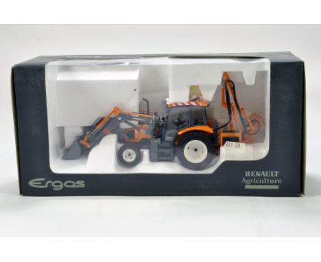 Universal Hobbies 1/32 Farm comprising Renault Tractor with Loader and Hedgecutter. Generally E. 