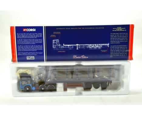 Corgi 1/50 diecast truck issue comprising No. CC11905 ERF EC Flatbed Trailer and Log Load in livery of JOS Millcan. E to NM i