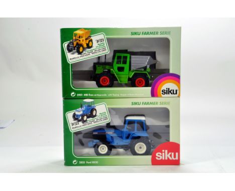 Siku 1/32 Farm issues comprising MB Trac with Hopper and Ford 8830 Tractor. NM in Boxes. (2)