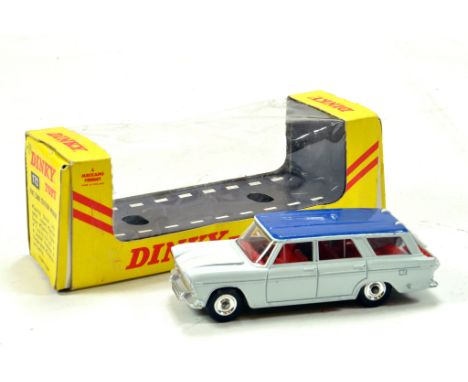 Dinky No. 172 Fiat 2300 Station Wagon. Light gret and blue roof with chrome hubs. Generally E to NM in G Box.