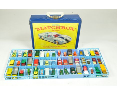 Matchbox Carry Case comprising Ford GT with 4 trays of diecast issues comprising various early issue matchbox, budgie and oth