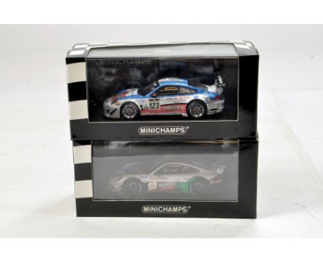 Minichamps Duo of 1/43 diecast car issues comprising Porsche Touring Cars. E to NM in Boxes. 