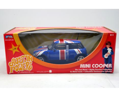 Joyride 1/18 diecast issue comprising Austin Powers Mini Cooper. E to NM in Box.