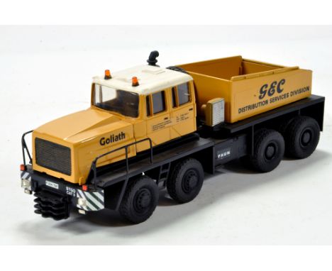 Zon Models 1/50 construction issue comprising Faun Goliath 8X8 Heavy Tow Tractor in GEC Livery. A very rare piece that is E. 