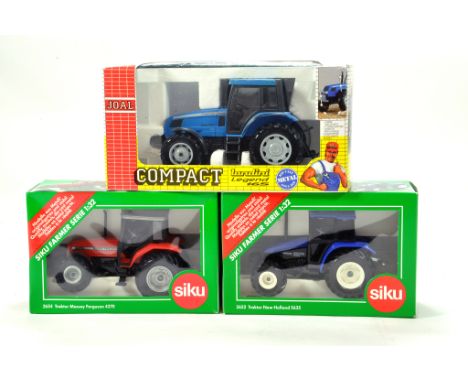 Siku and Joal Farm trio comprising Landini, Massey Ferguson and New Holland Tractor issues. E to NM in Boxes. (3)
