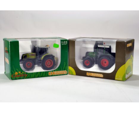 Universal Hobbies 1/32 Farm Issue comprising Fendt and Claas Tractor duo. Generally VG to E. (2)