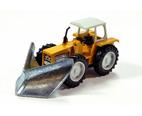 Yaxon 1/43 Muir Hill Type Massey Ferguson Tractor with Snow Plough. Generally VG to E.