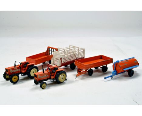 A group of Forma-Toys 1/43 Farm Issues comprising Fiat Tractor and Implement combinations. Generally F to VG. (6)