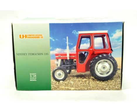 Universal Hobbies 1/16 Farm Issue comprising Massey Ferguson 135 Tractor with Cab. E to NM in Box.