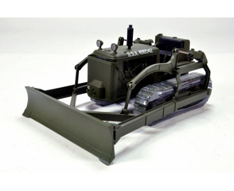 Spec Cast 1/16 International Crawler Tractor with Dozer Blade in Military Green. Fine model is E. 