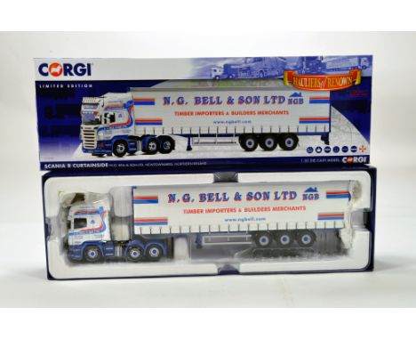 Corgi 1/50 diecast truck issue comprising No. CC13757 Scania R Curtainside in livery of NG Bell &amp; Son. E to NM in Box.