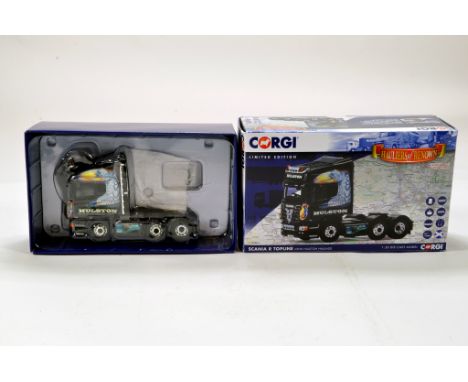 Corgi 1/50 diecast truck issue comprising No. CC13780 Scania R Topline in livery of John Hulston. E to NM in Box.