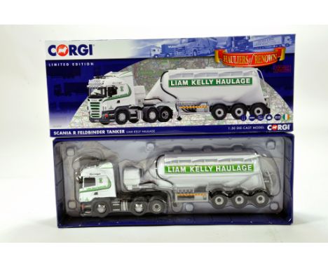 Corgi 1/50 diecast truck issue comprising No. CC13767 Scania R Feldbinder Tanker in livery of Liam Kelly. E to NM in Box.