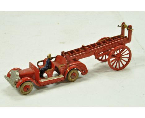 Taylor &amp; Barrett Fire Engine and Escape Pre War Issue comprising Fire Engine with one Seated Fireman, Removable Ladder As