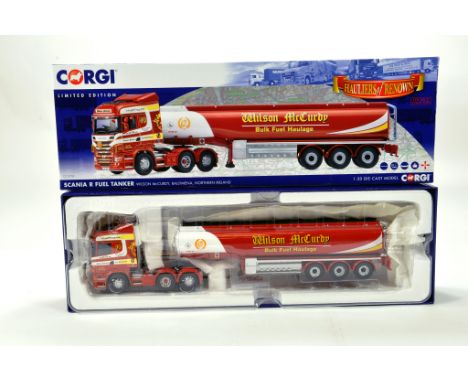Corgi 1/50 diecast truck issue comprising No. CC13759 Scania R Fuel Tanker in livery of Wilson McCurdy. E to NM in Box.