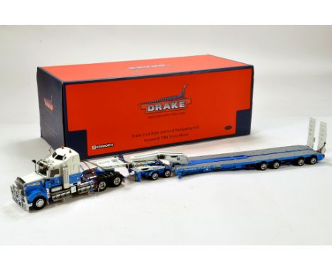 Drake Collectibles by TWH 1/50 diecast precision truck issue comprising Kenworth T908 Prime Mover Tractor with 2 x 8 Dolly an