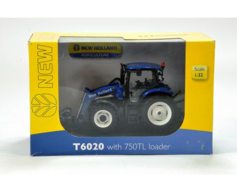 Universal Hobbies 1/32 Farm Issue comprising New Holland T6020 Tractor with Loader. Generally VG to E.