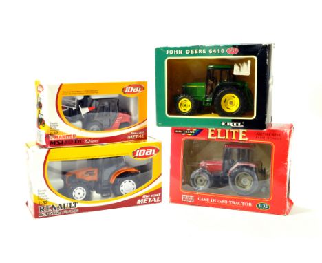 Britains 1/32 Farm Issue comprising John Deere 6410 Tractor, Case CX80 plus Joal Farm Issues. E to NM in Boxes. (4)