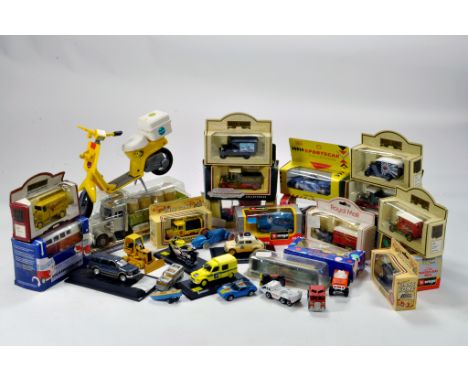 Assorted group of diecast from various makers. Lledo, Corgi, Matchbox and others. Some boxed. 