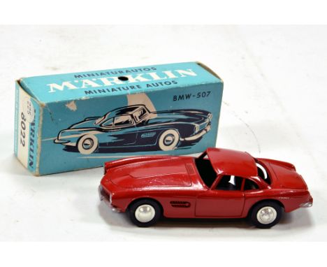 Marklin No. 8022 BMW 507 Coupe with red body. Generally E to NM in VG Box.