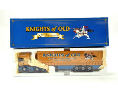 Corgi 1/50 diecast truck issue comprising No. CC12911 Scania R Curtainside in livery of Knights of Old. E to NM in Box.