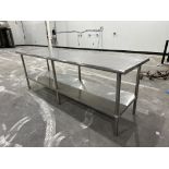 Stainless Steel Prep Table - 8ft x 2.5ft