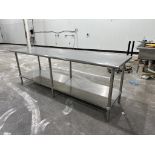 Stainless Steel Prep Table - 8ft x 2.5ft