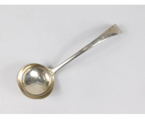 A George V silver ladle, initialled Old English pattern, plain bowl, London 1910, 17cm wide, 2½oz